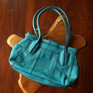 Turquoise St. Johns Bay Leather Purse
